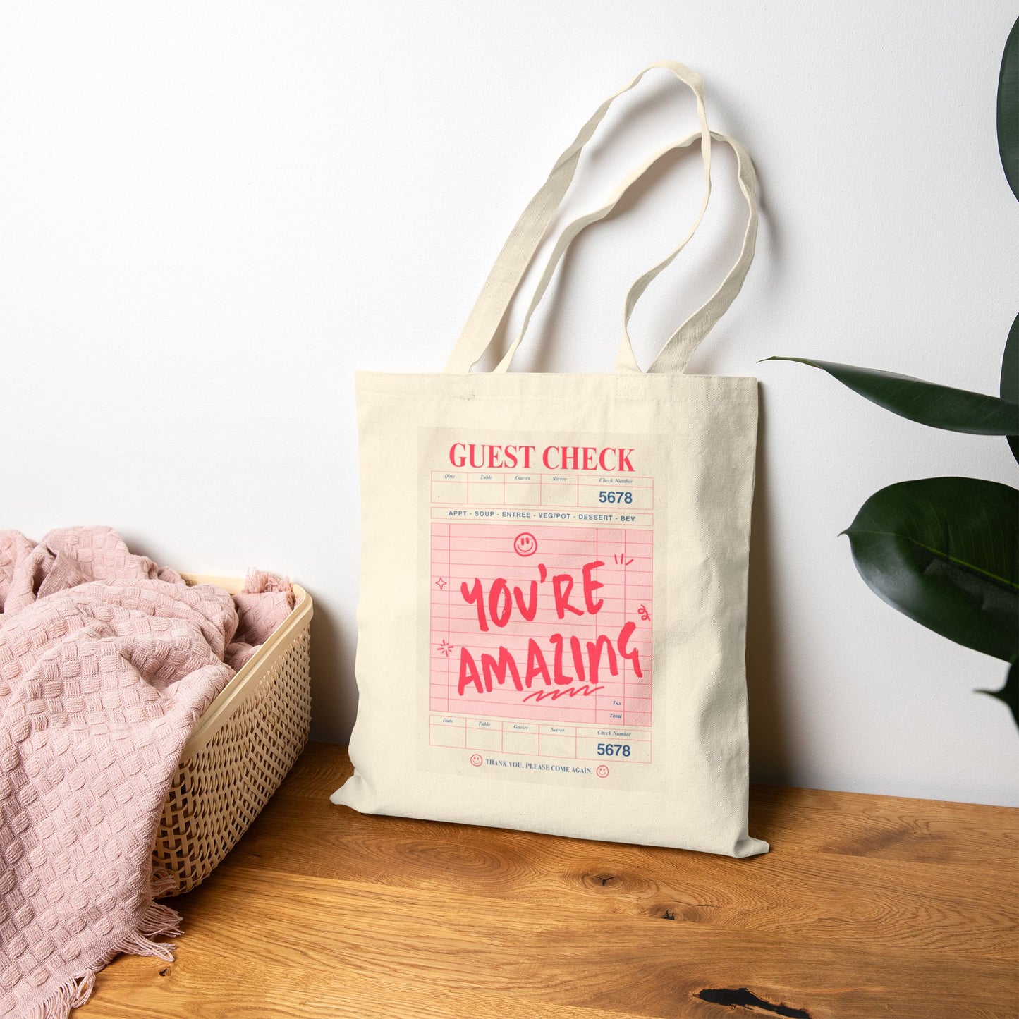 You're Amazing Cotton Canvas Tote Bag