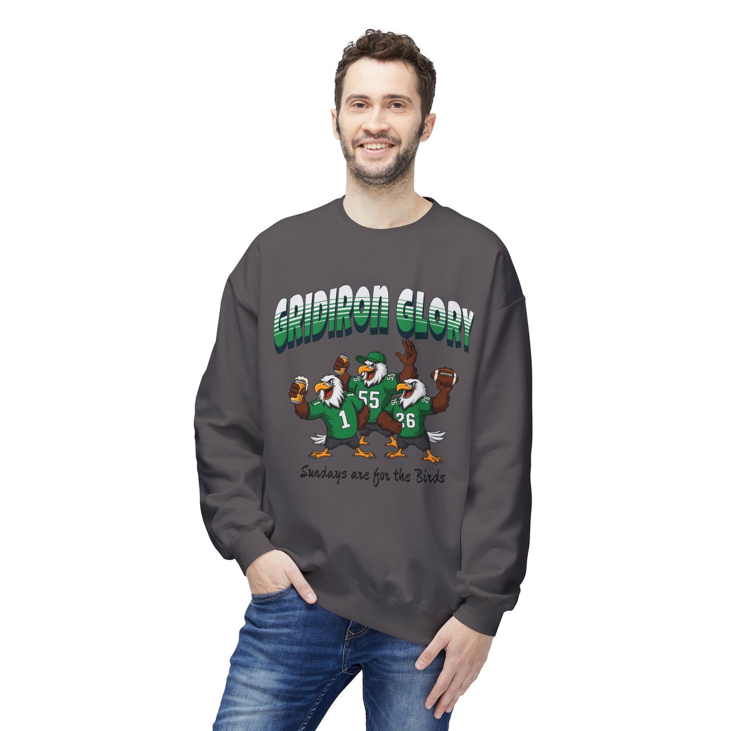 Gridiron Unisex Midweight Softstyle Fleece Crewneck Sweatshirt