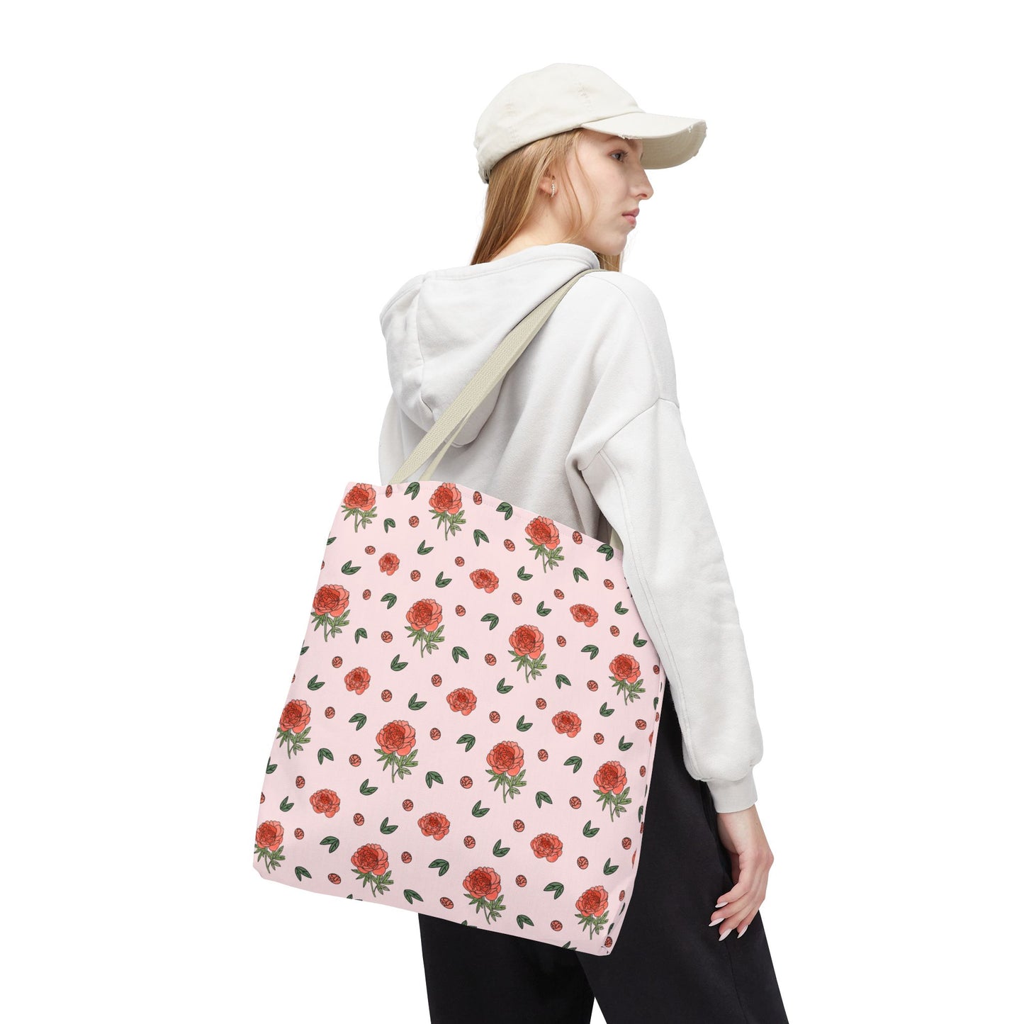 Peony Print Tote Bag