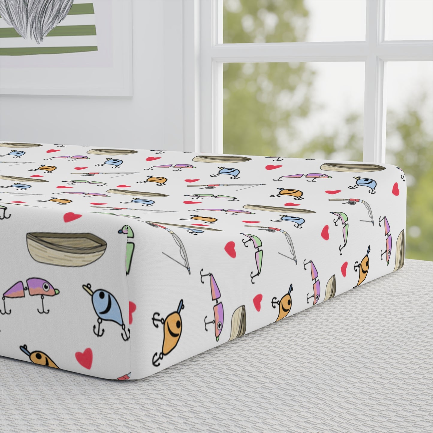 Fishing Lure Baby Changing Pad Cover