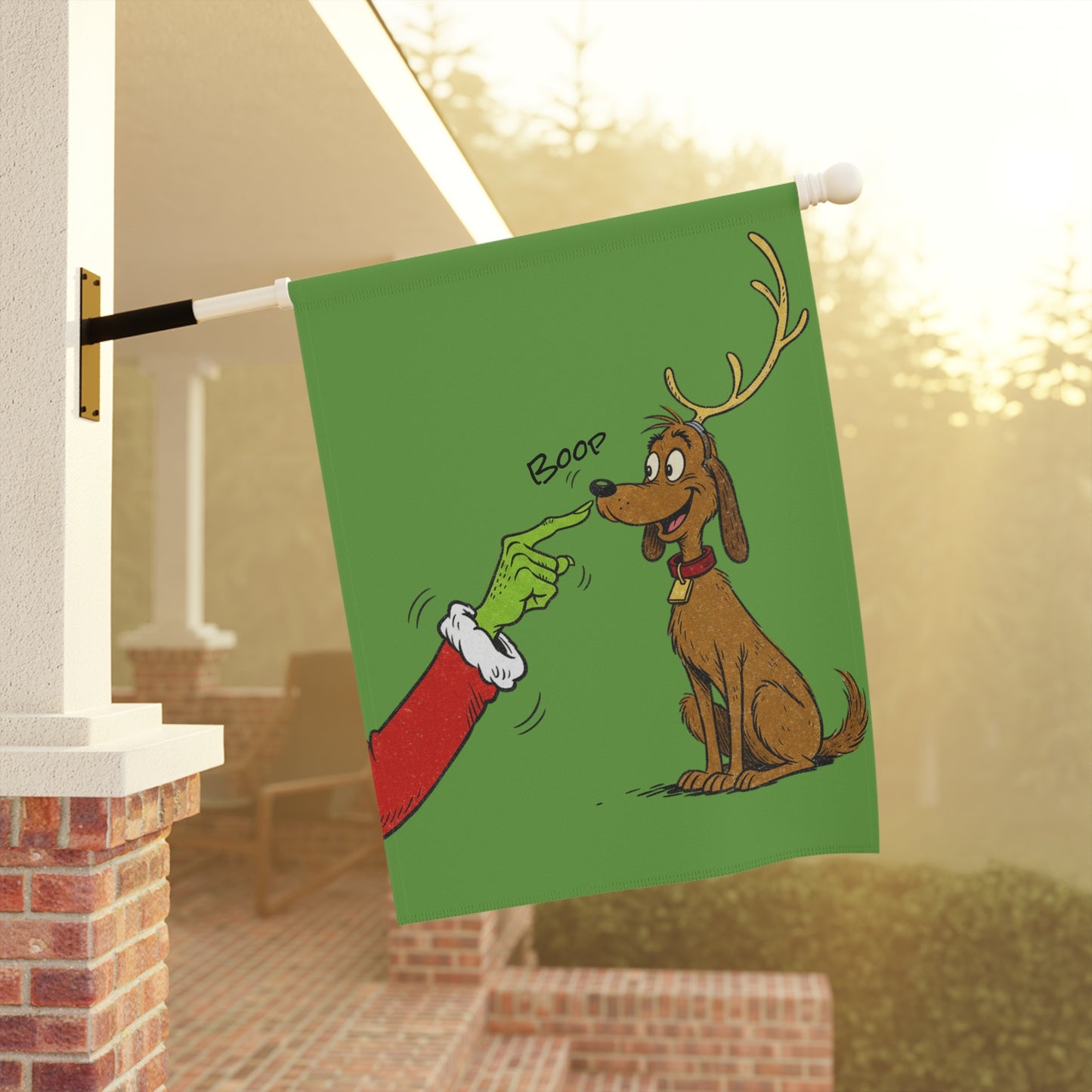 Grinch Boop Garden & House Banner