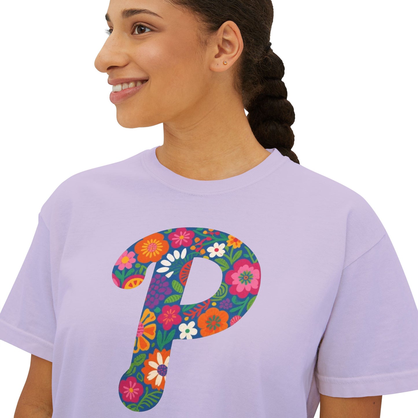 Floral  P Women's Boxy Tee