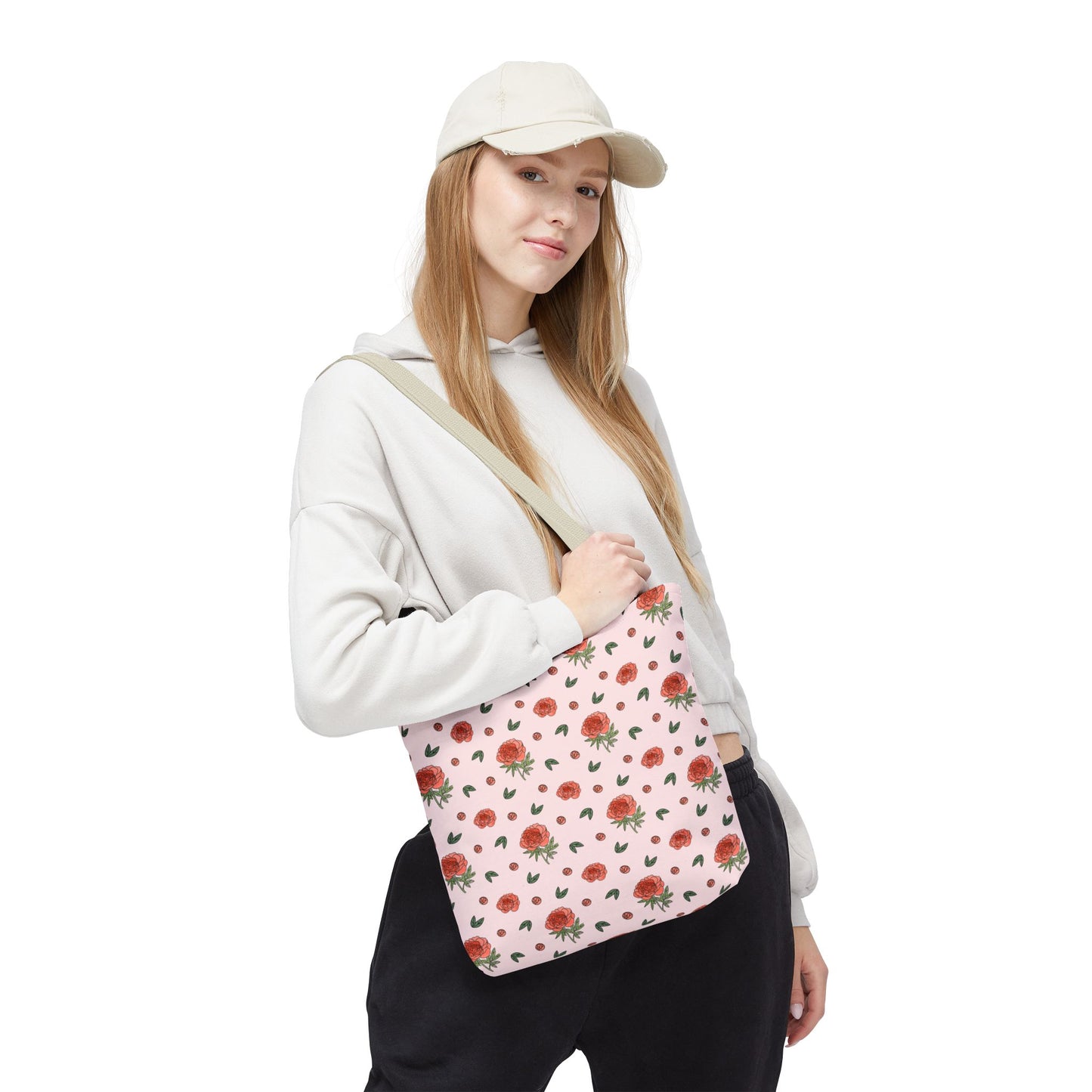 Peony Print Tote Bag