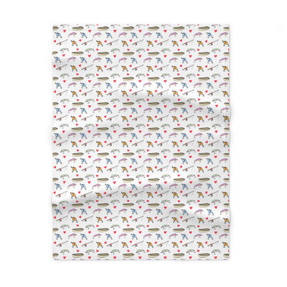 Fishing Lure Soft Fleece Baby Blanket