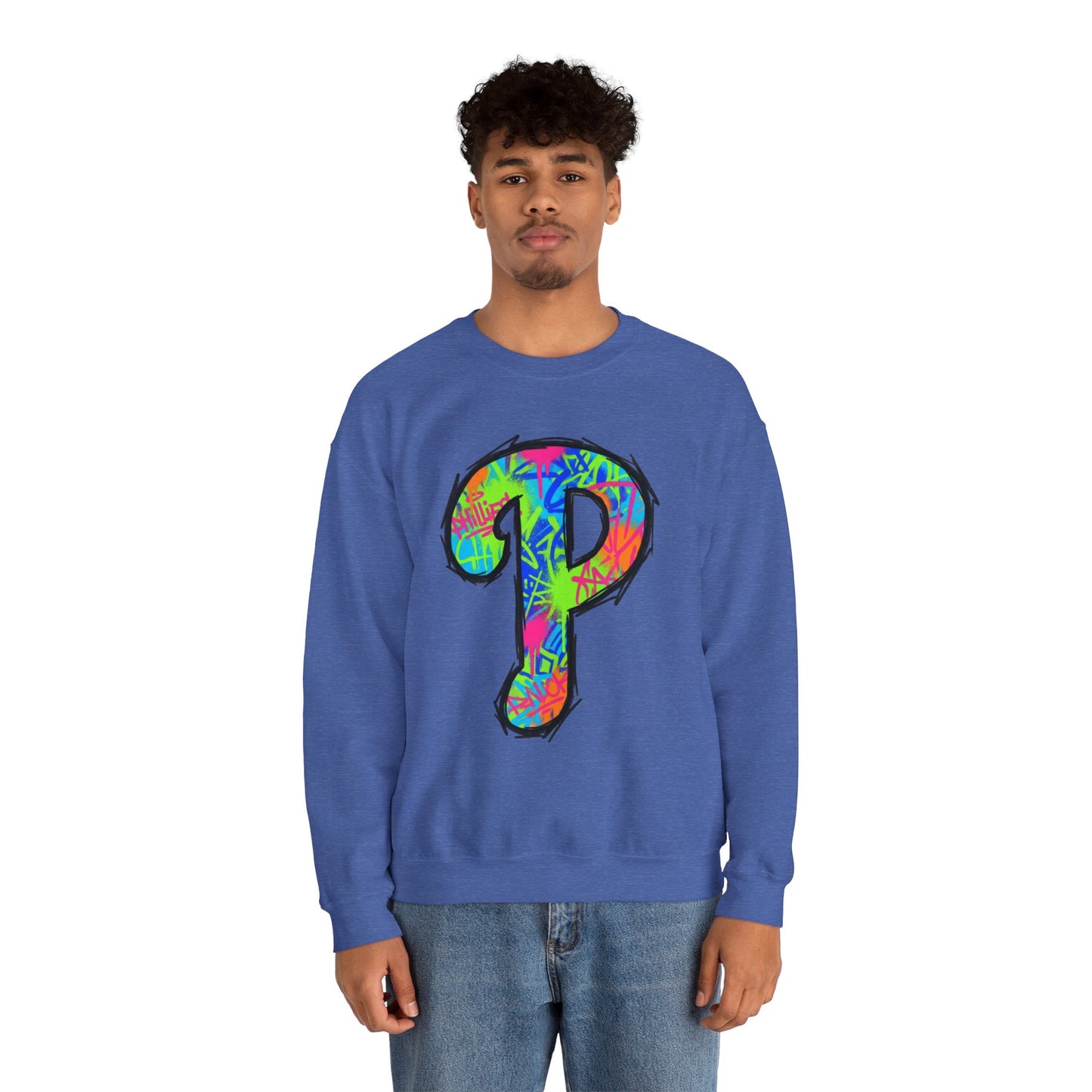 'P' 80s Retro Crewneck Sweatshirt