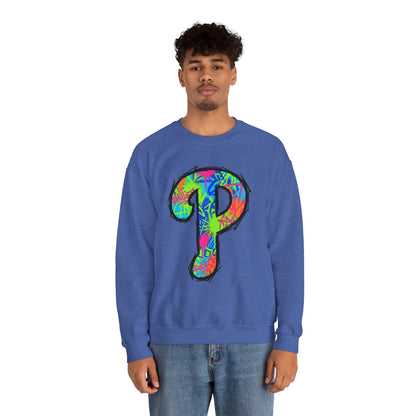'P' 80s Retro Crewneck Sweatshirt
