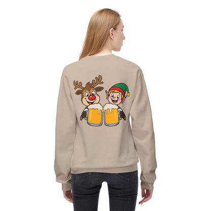 Unisex Santa's Beer Tab Midweight Crewneck Sweatshirt