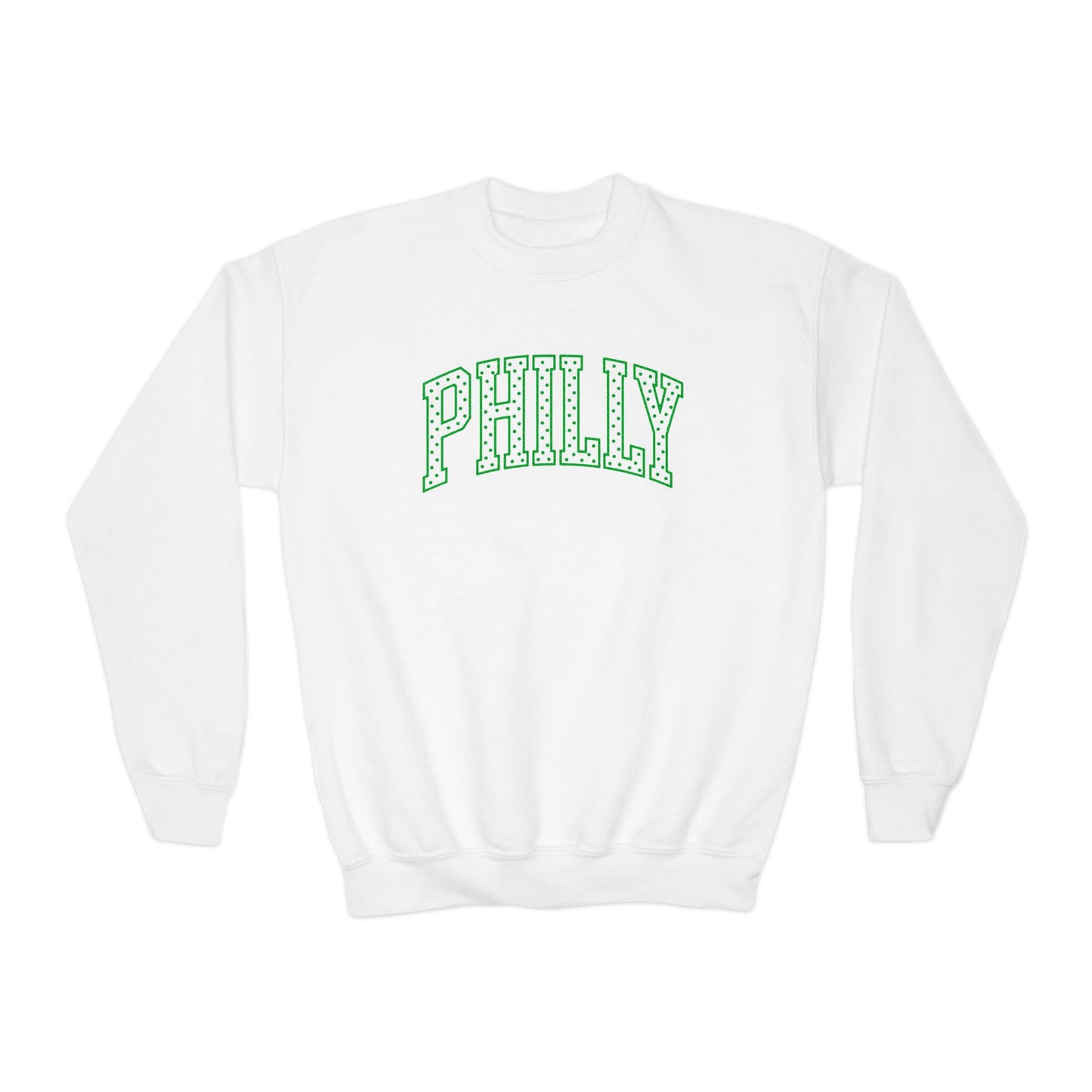PHILLY Polka Dot Youth Crewneck Sweatshirt