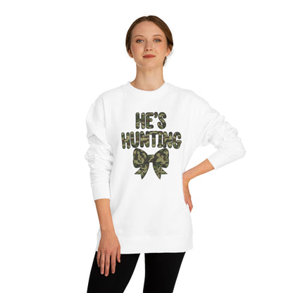 He's Hunting Faux Knit Sweatshirt