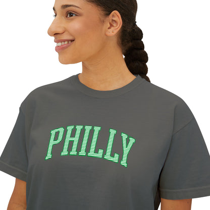 PHILLY Seersucker Women's Boxy Tee
