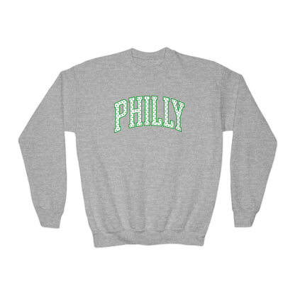 PHILLY Polka Dot Youth Crewneck Sweatshirt