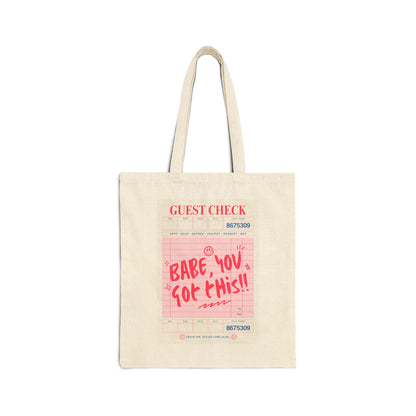 Babe, You Got This Cotton Canvas Tote