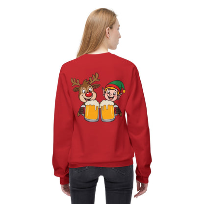 Unisex Santa's Beer Tab Midweight Crewneck Sweatshirt