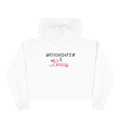 Burnout and Bows Crop Hoodie