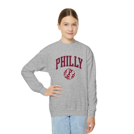PHILLY Baseball Youth Crewneck Sweatshirt