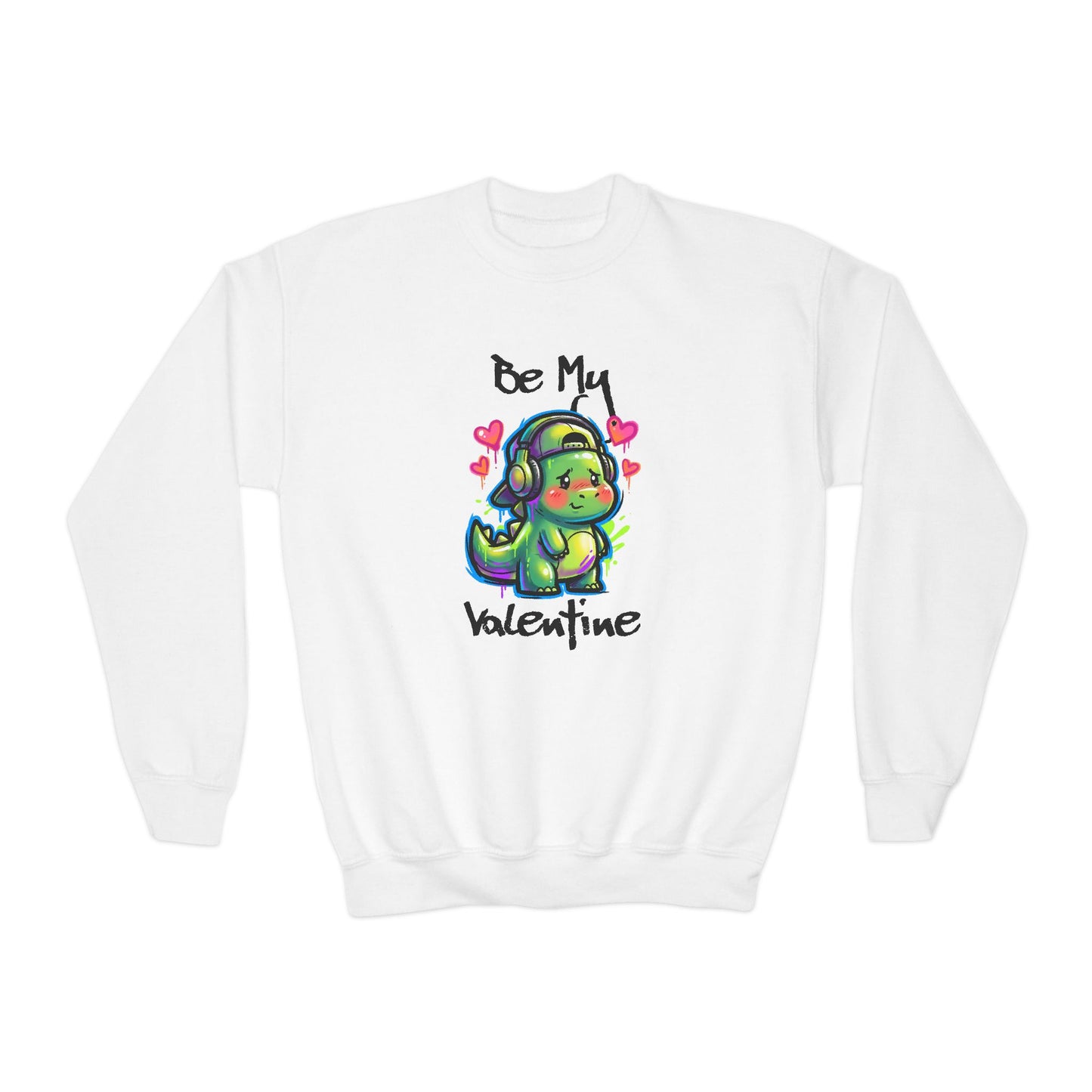 Dino Valentine Youth Sweatshirt
