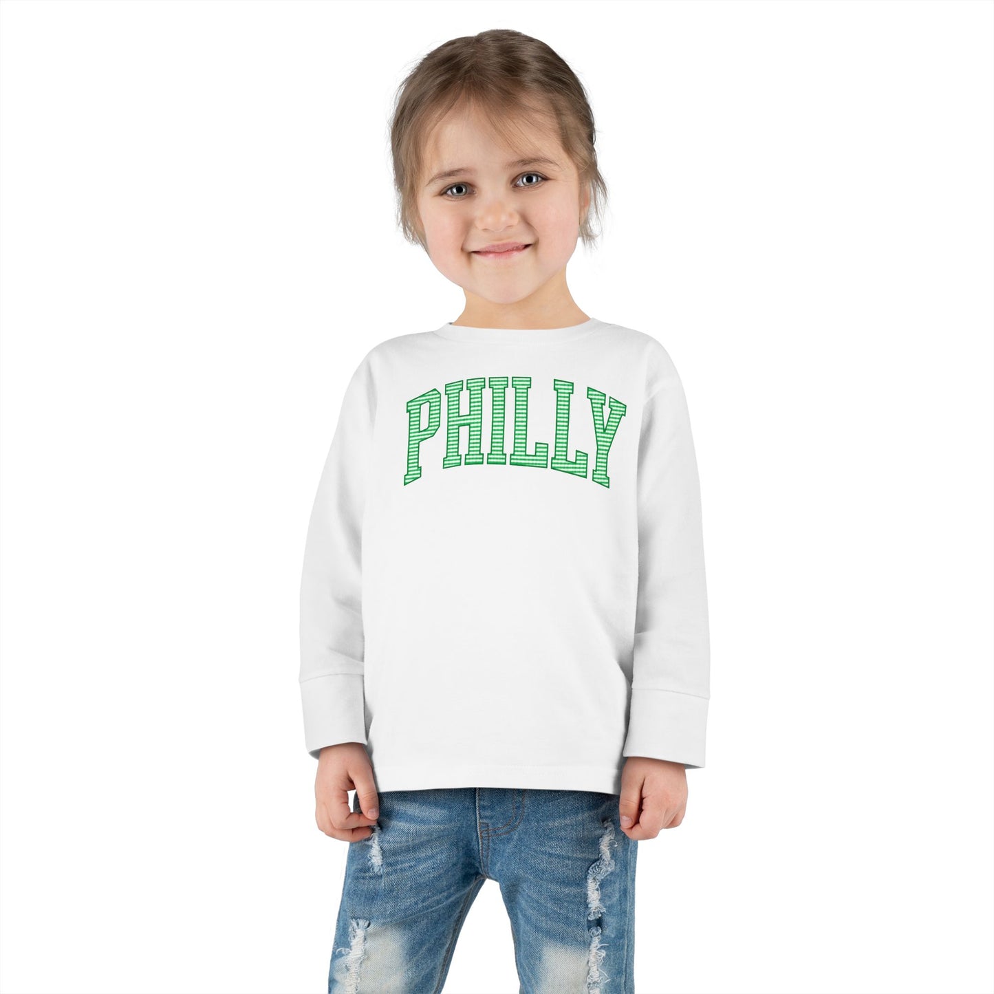 PHILLY Seersucker Toddler Long Sleeve Tee