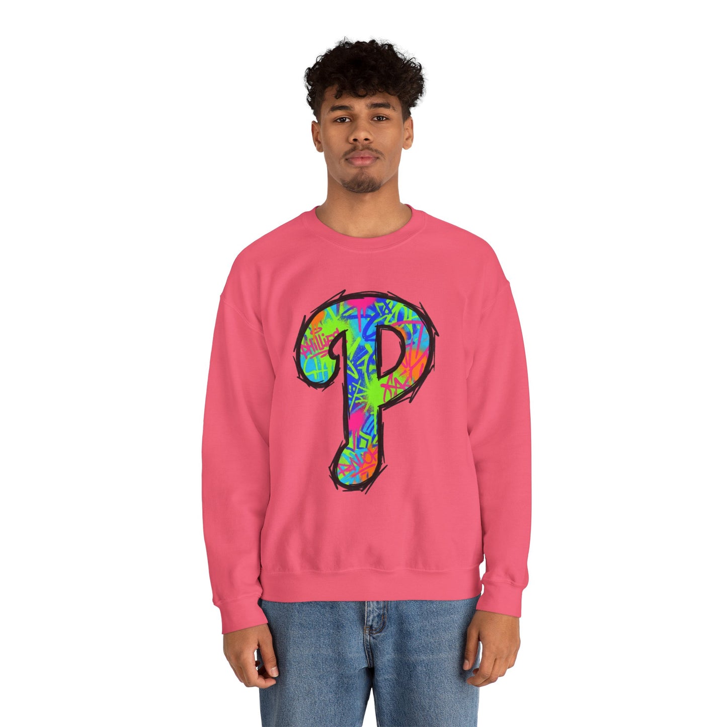 'P' 80s Retro Crewneck Sweatshirt