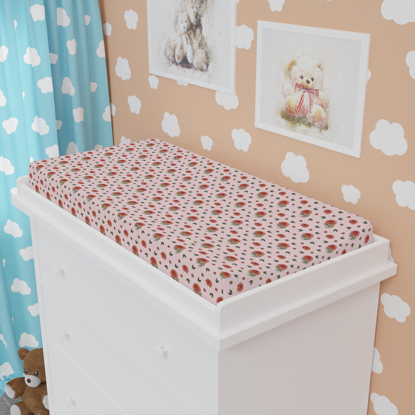 Peony Baby Changing Pad Cover
