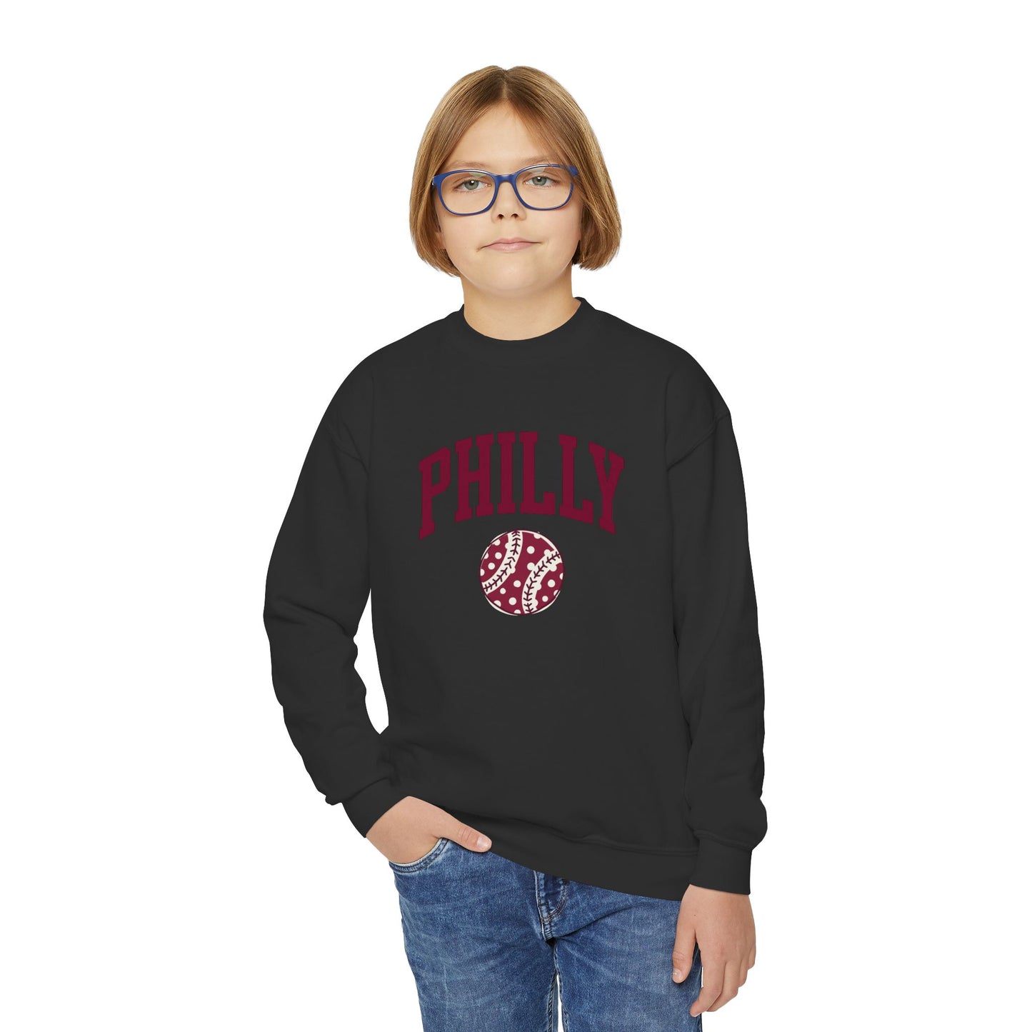 PHILLY Baseball Youth Crewneck Sweatshirt