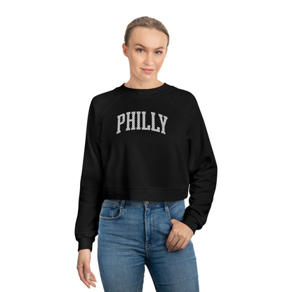 PHILLY Polka Dot Cropped Fleece Pullover