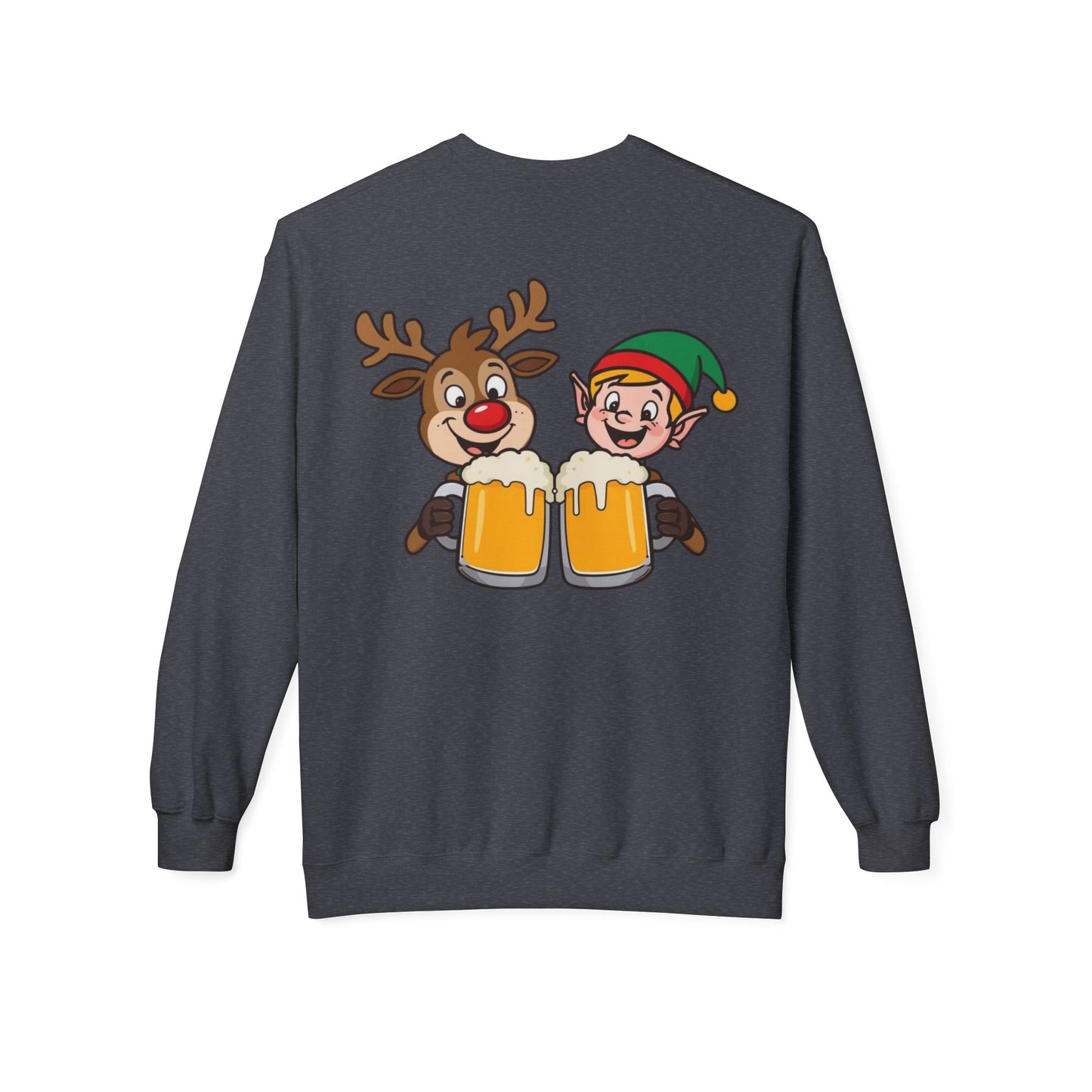 Unisex Santa's Beer Tab Midweight Crewneck Sweatshirt