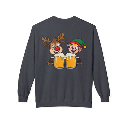 Unisex Santa's Beer Tab Midweight Crewneck Sweatshirt