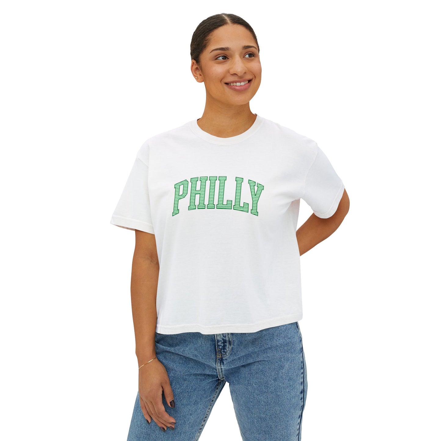 PHILLY Seersucker Women's Boxy Tee