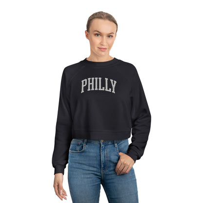 PHILLY Polka Dot Cropped Fleece Pullover