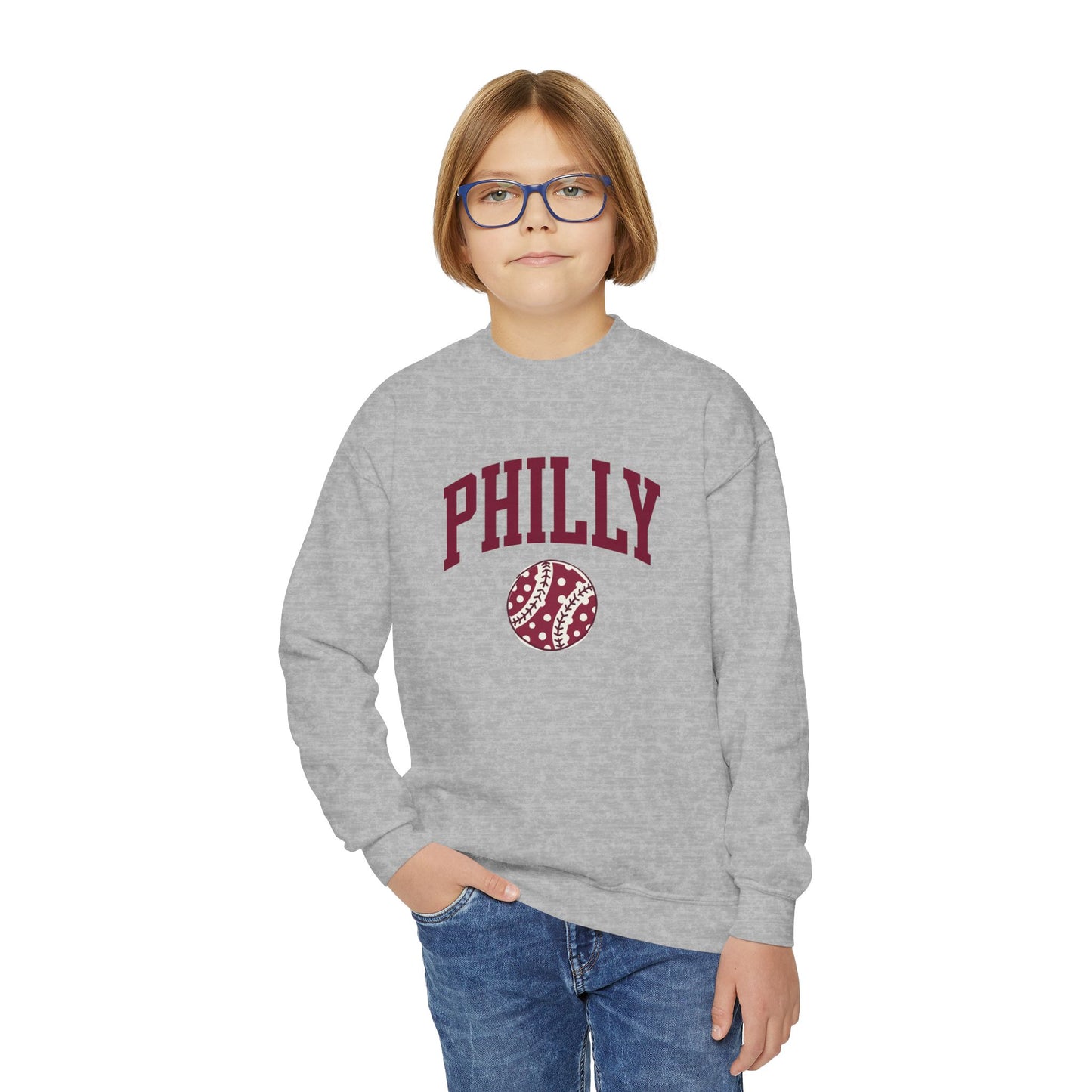 PHILLY Baseball Youth Crewneck Sweatshirt