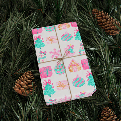 Pink Christmas Wrapping Papers