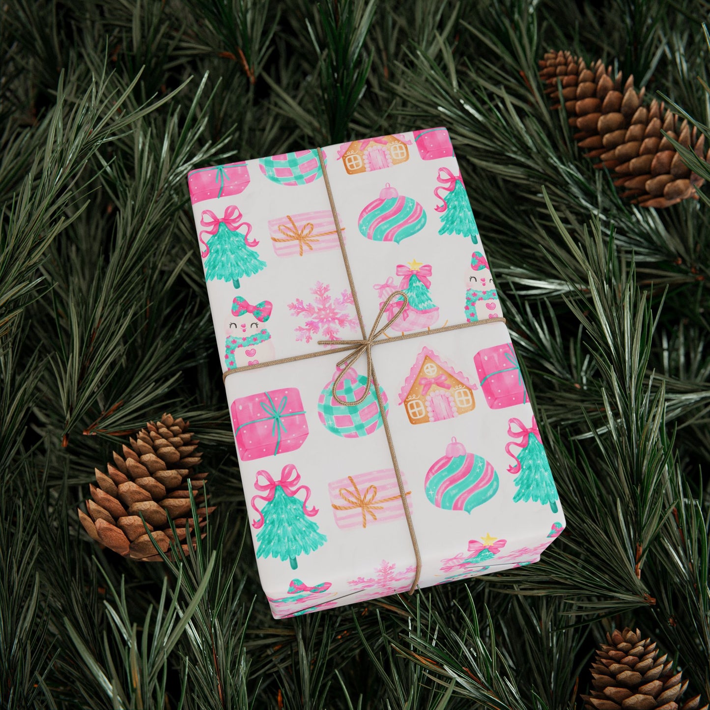 Pink Christmas Wrapping Papers