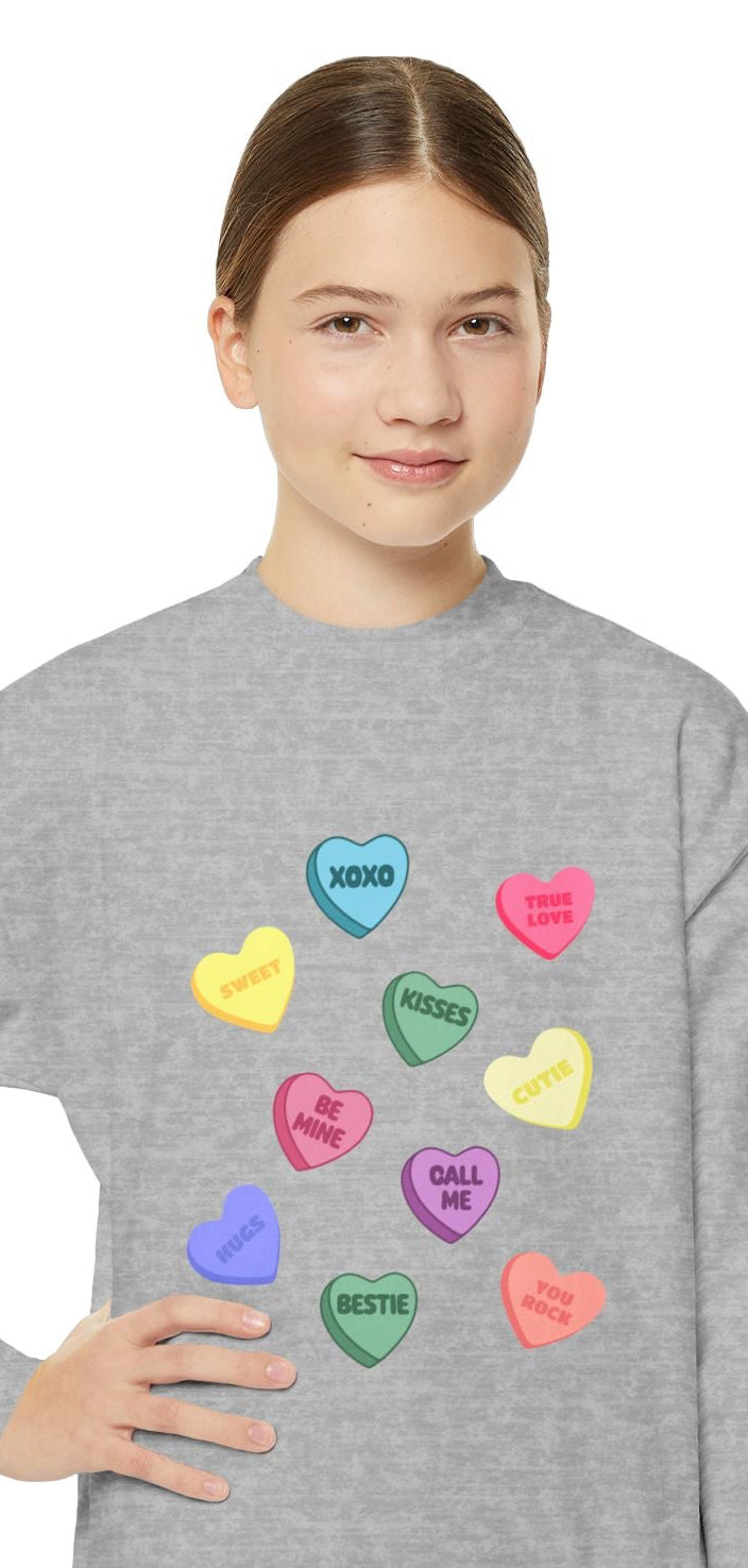 Candy Hearts Youth Sweatshirt