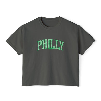 PHILLY Seersucker Women's Boxy Tee