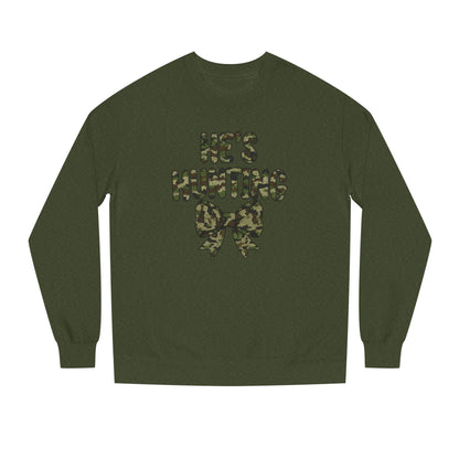 He's Hunting Faux Knit Sweatshirt