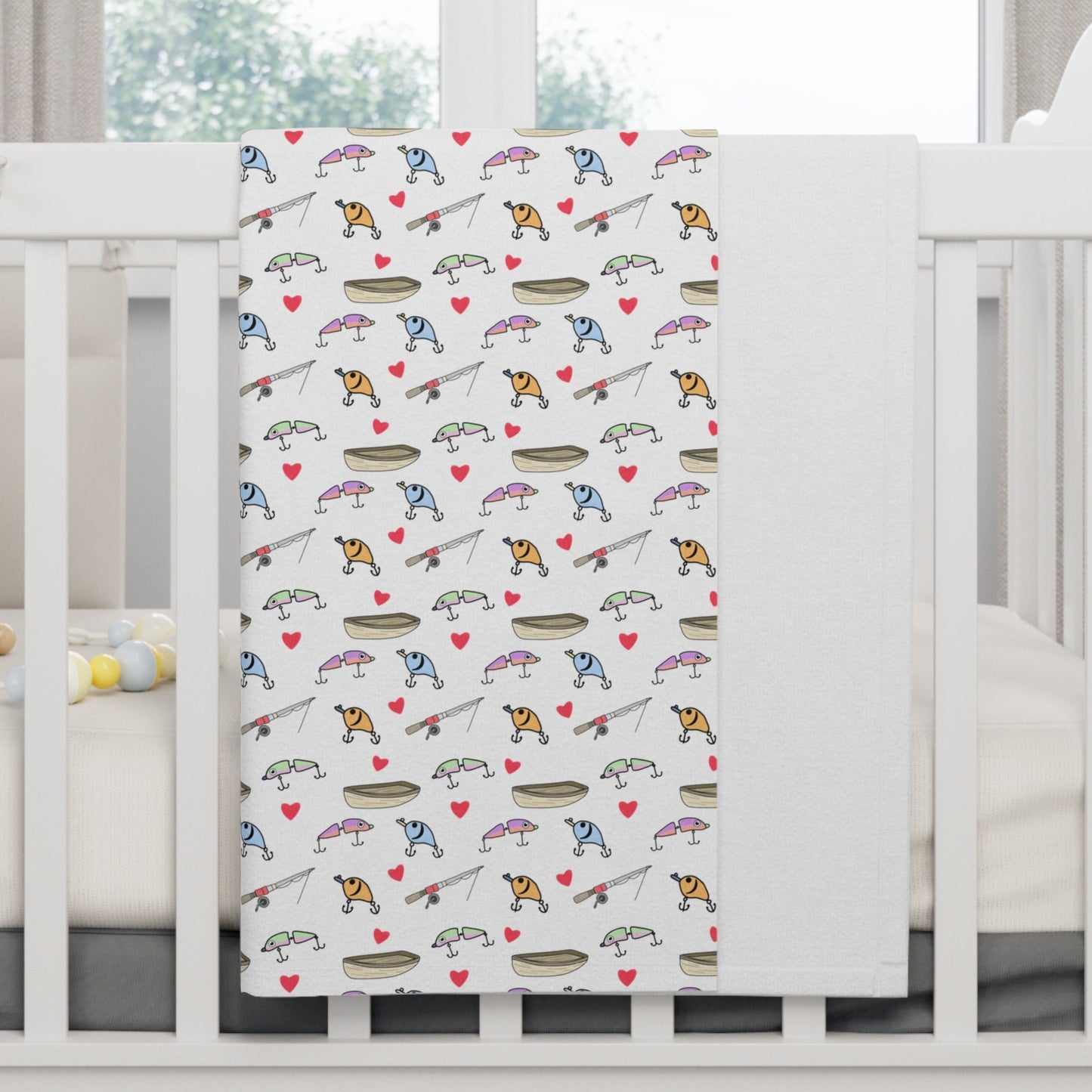 Fishing Lure Soft Fleece Baby Blanket