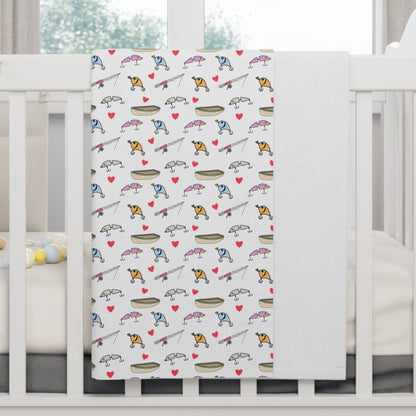 Fishing Lure Soft Fleece Baby Blanket