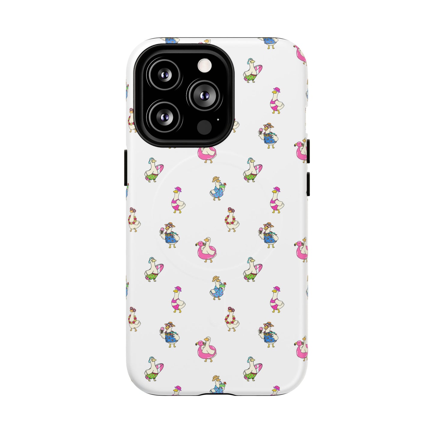 Cute Goose Summer Pattern Tough Magnetic Case