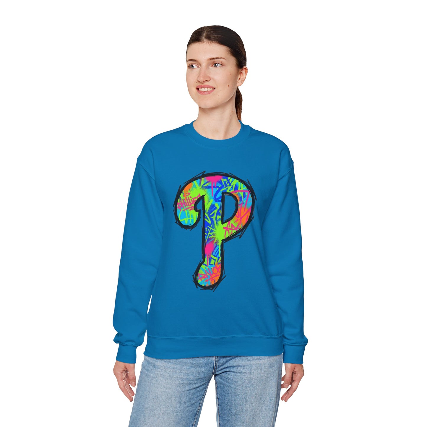 'P' 80s Retro Crewneck Sweatshirt