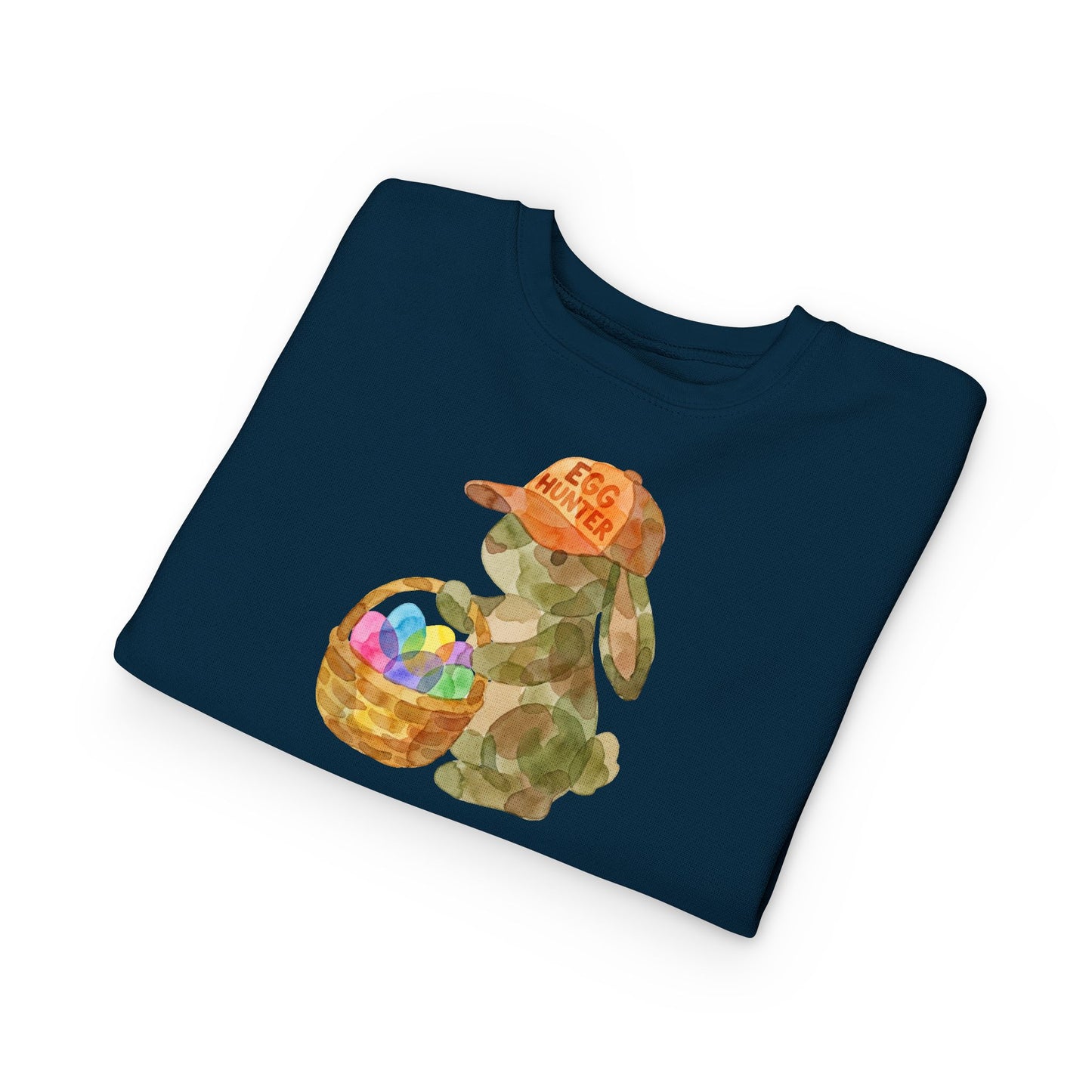 Watercolor Camo "Egg Hunter" Toddler Sweatshirt