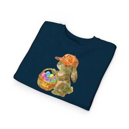 Watercolor Camo "Egg Hunter" Toddler Sweatshirt