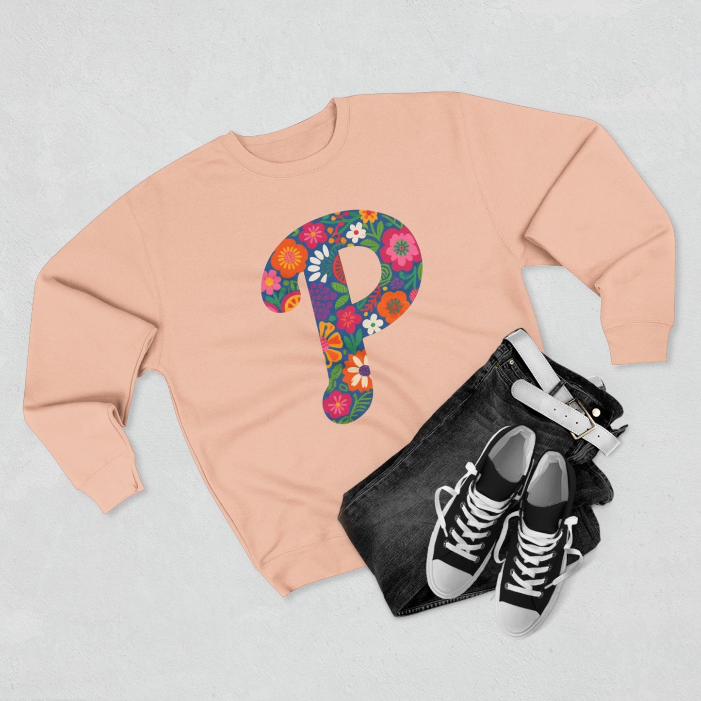 Floral  P Crewneck Sweatshirt