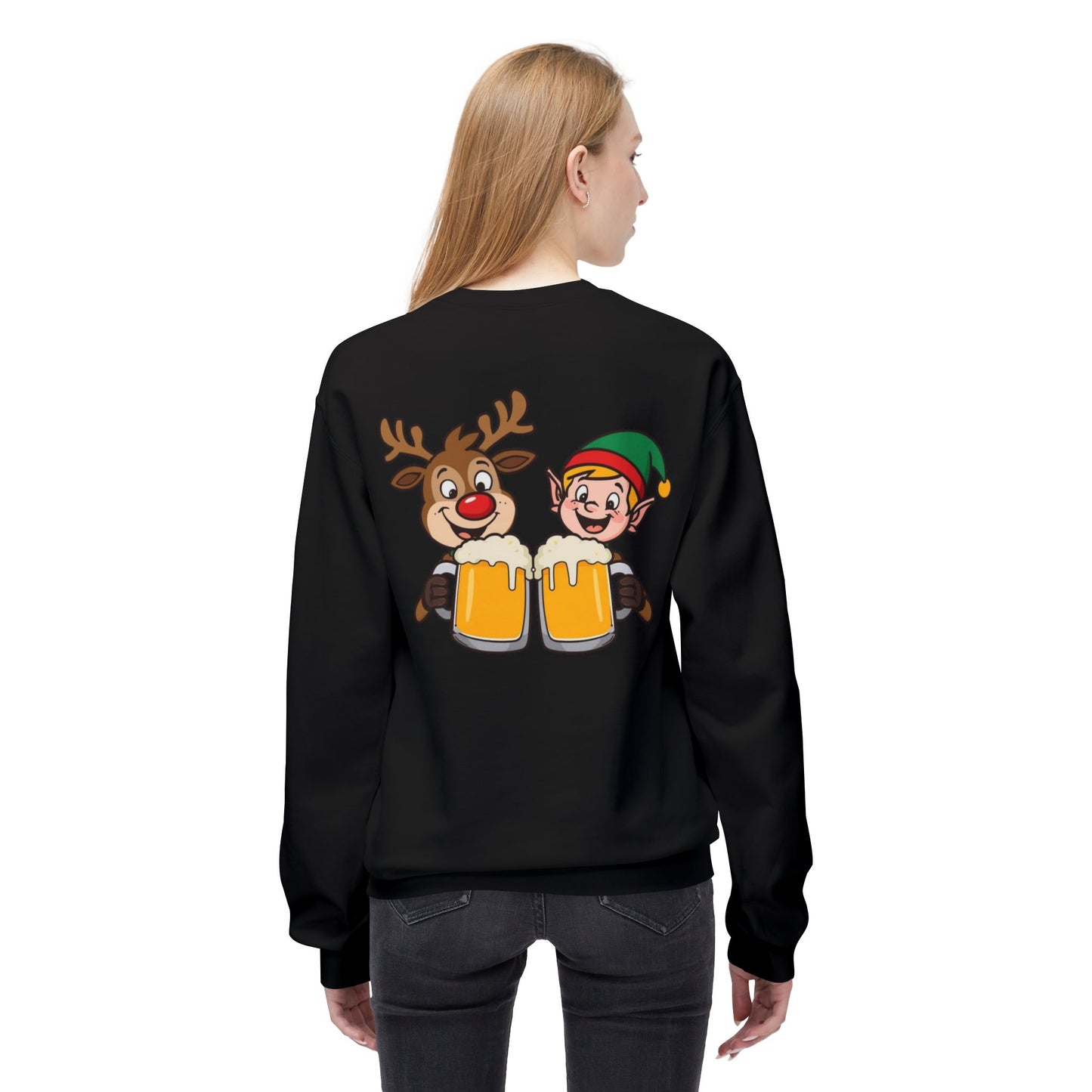 Unisex Santa's Beer Tab Midweight Crewneck Sweatshirt
