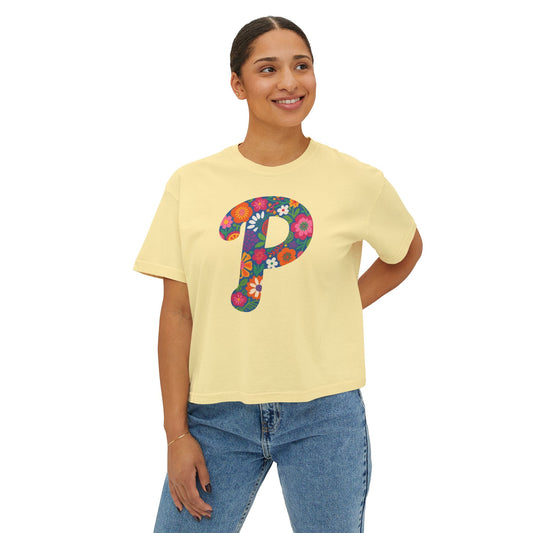 Floral  P Women's Boxy Tee