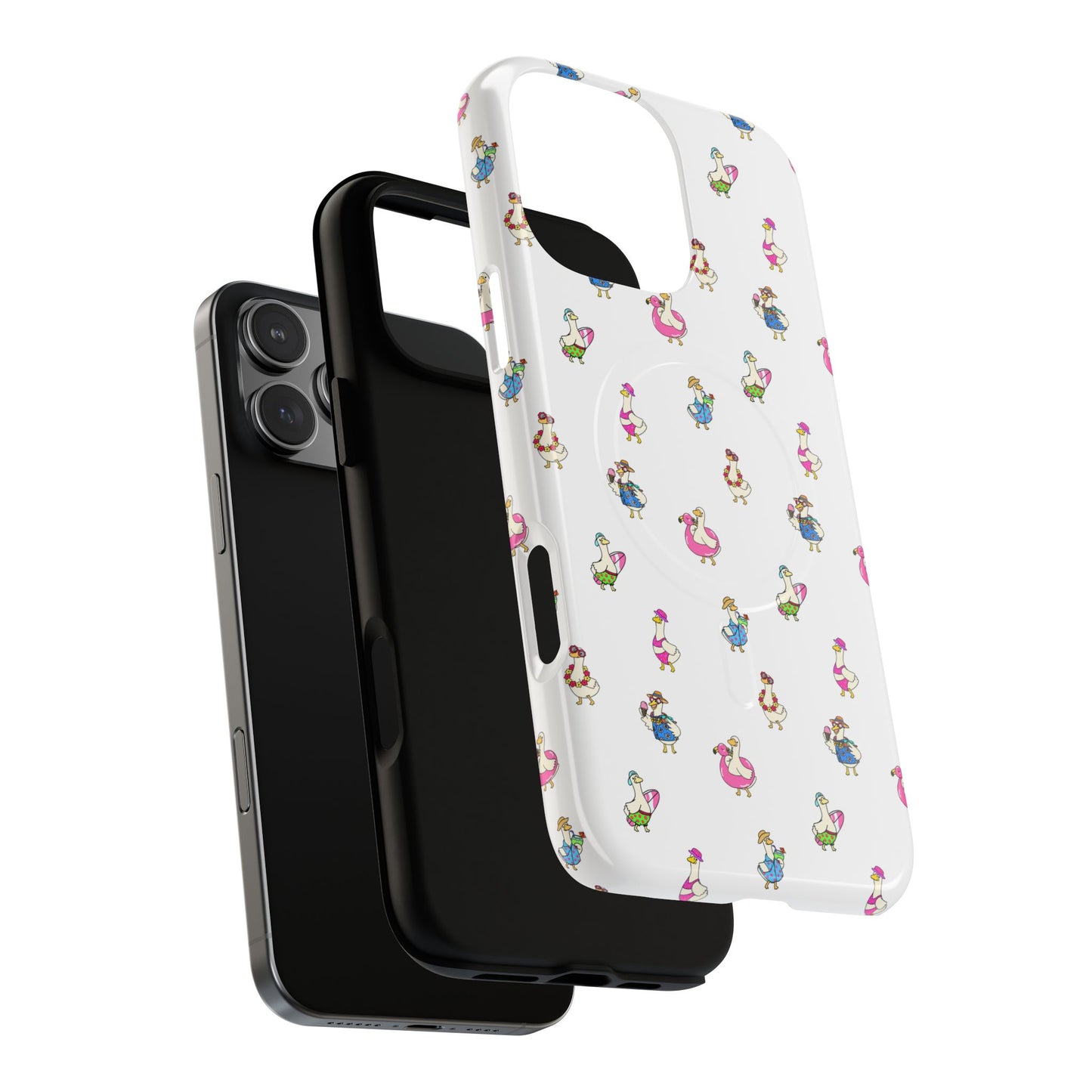 Cute Goose Summer Pattern Tough Magnetic Case