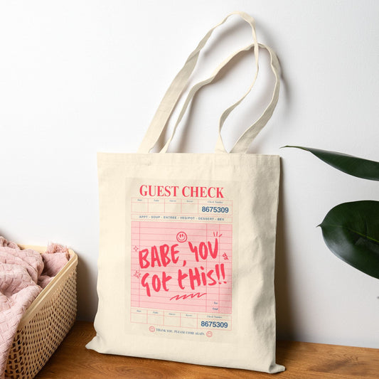 Babe, You Got This Cotton Canvas Tote