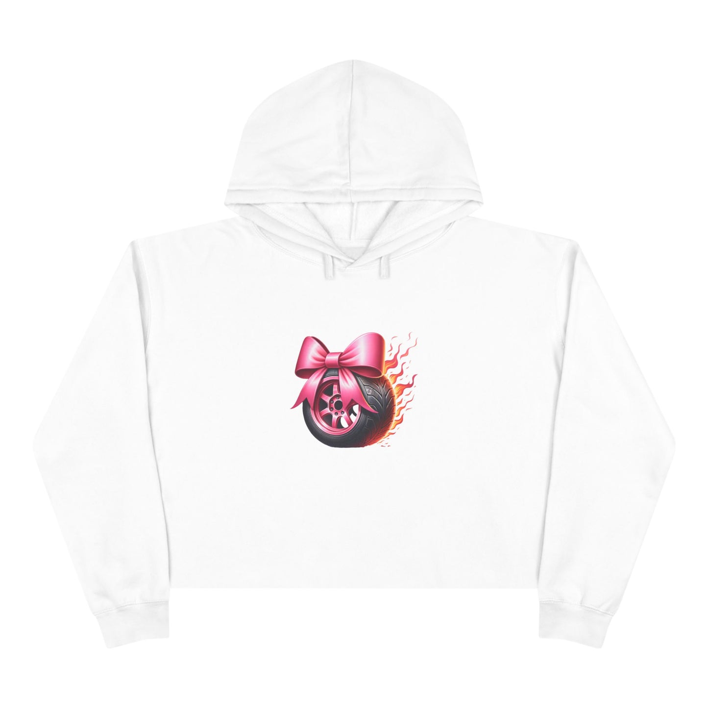 Burnout and Bows Crop Hoodie