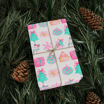 Pink Christmas Wrapping Papers