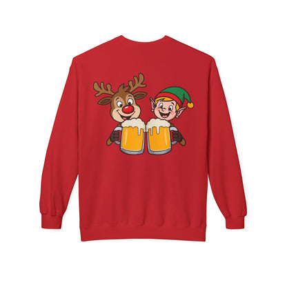 Unisex Santa's Beer Tab Midweight Crewneck Sweatshirt