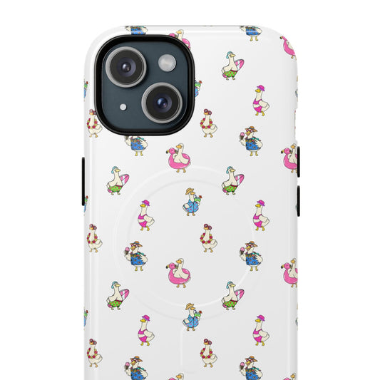 Cute Goose Summer Pattern Tough Magnetic Case